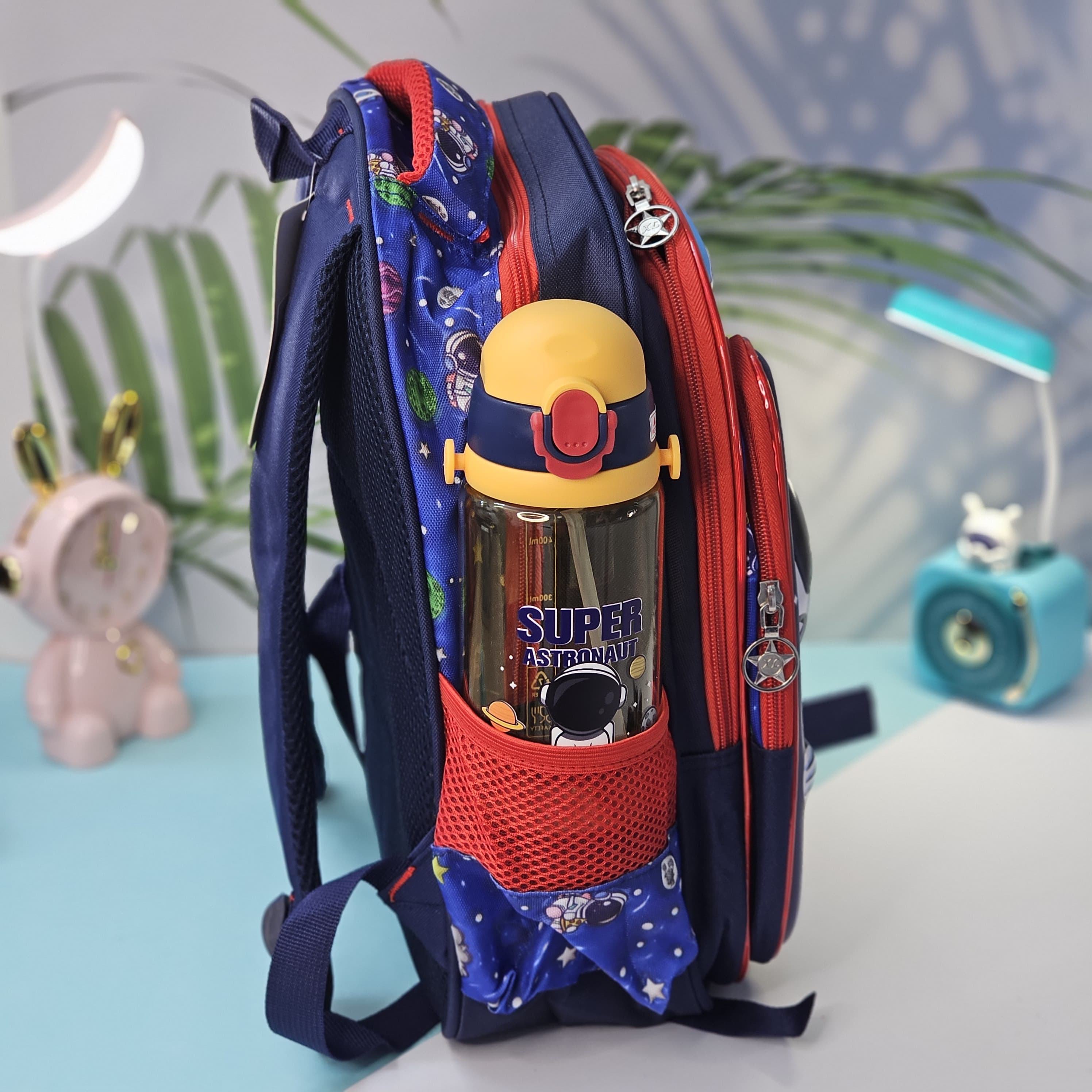 Usmile Toys cartoon children's backpack, an Iron Man themed school bag for kids, designed with bright colors and a durable material." www.usmile.toys